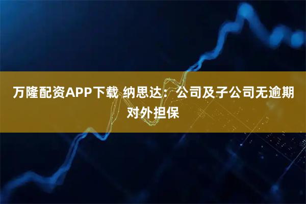 万隆配资APP下载 纳思达：公司及子公司无逾期对外担保